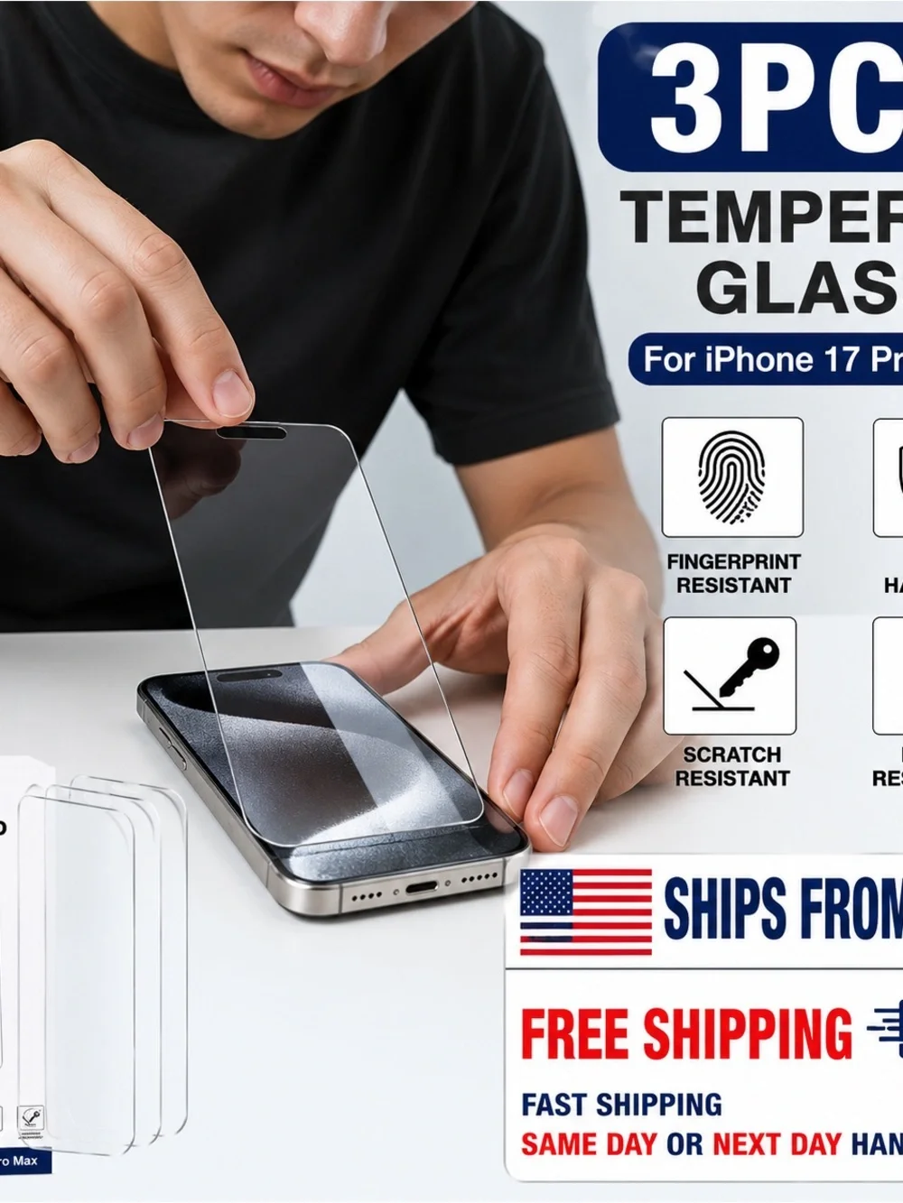 iPhone 17 pro Max 3 pcs screen protectors